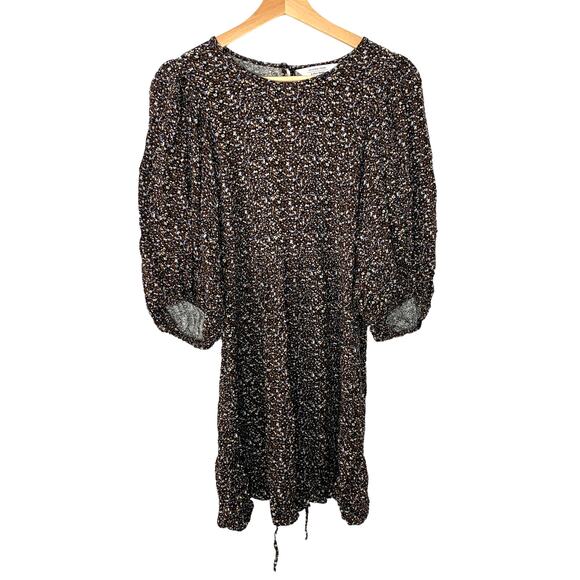 & Other Stories Dresses & Skirts - & Other Stories Boho Babydoll Brown Floral Dress 6